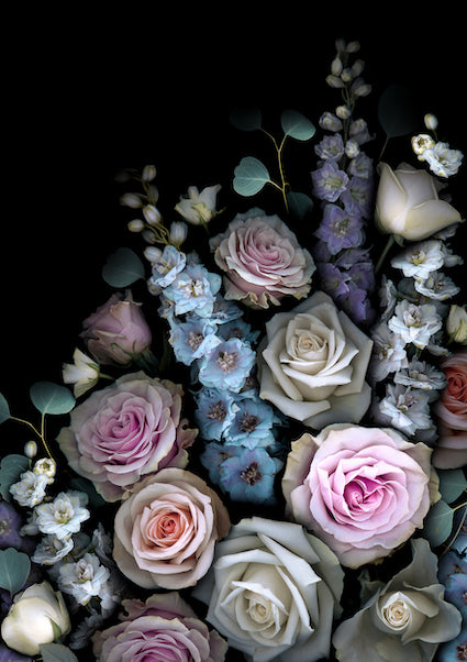 Delphinium and Rose
